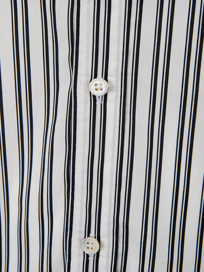 Black and White Striped Cotton Shirt