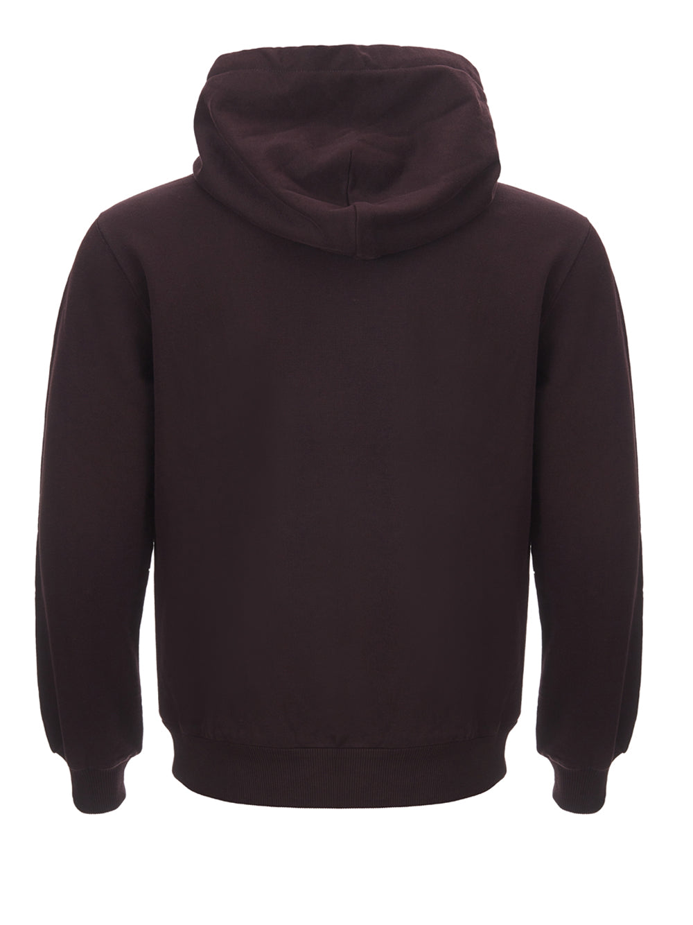 Purple Cotton Hooded Sweatshirt with Front Attached Logo