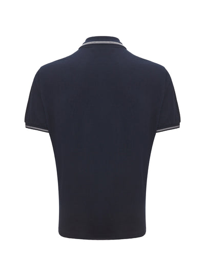 Dark Blue Devotion Cotton Polo Shirt