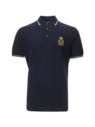 Dark Blue Devotion Cotton Polo Shirt