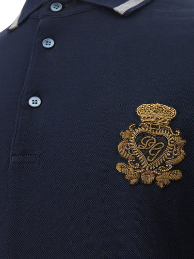 Dark Blue Devotion Cotton Polo Shirt