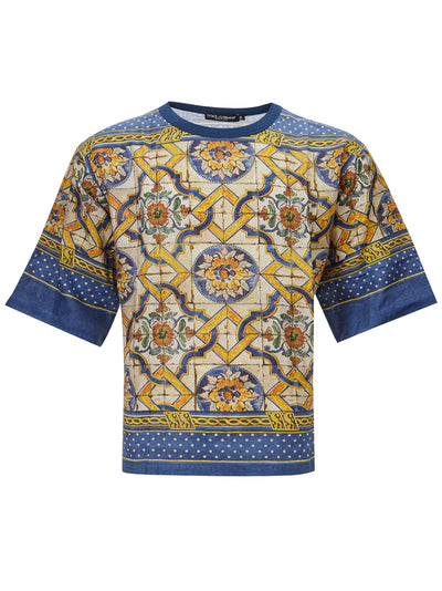 Multicolor Maiolica Printed Tunic