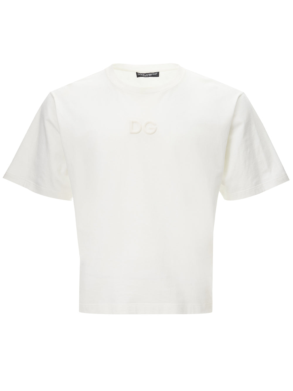 White Cotton T-Shirt with Logo