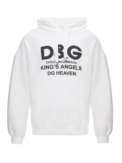 White Hooded Sweater with Logo