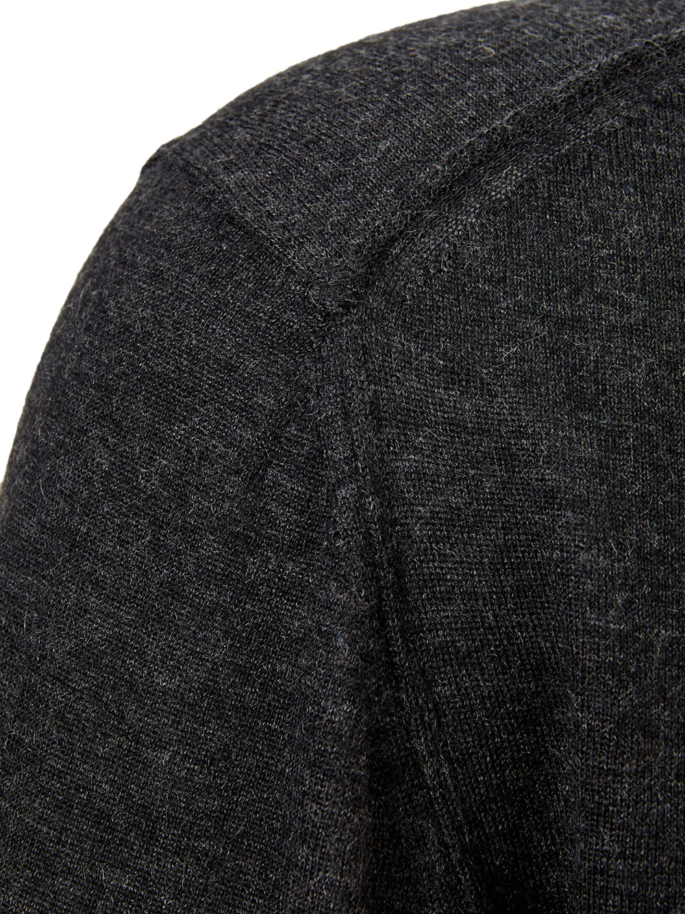 Dark Grey V-Neck Cashmere Sweater