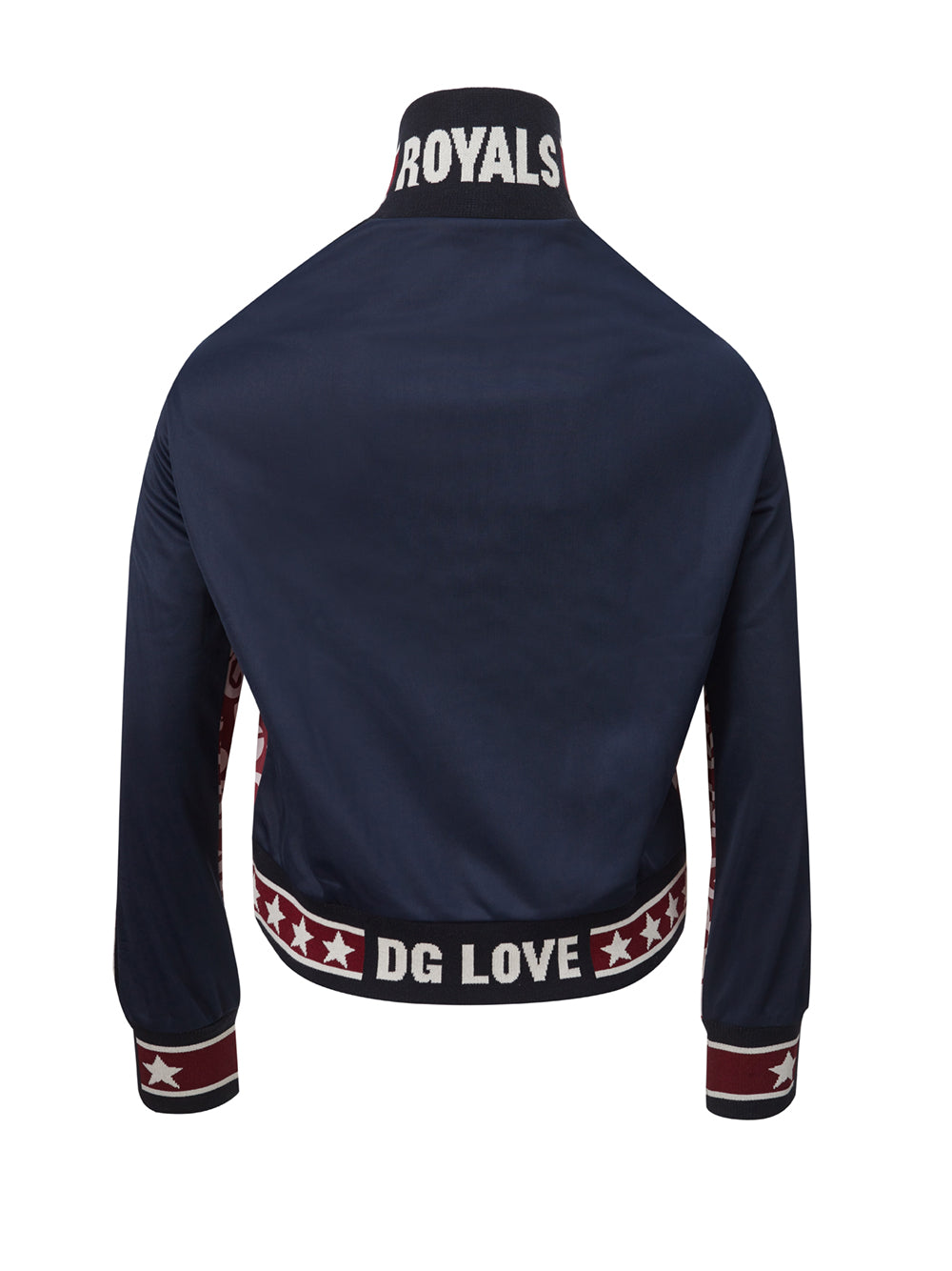 Red Logo Allover Zipped Sweatshirt