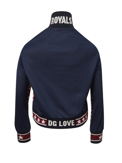 Red Logo Allover Zipped Sweatshirt