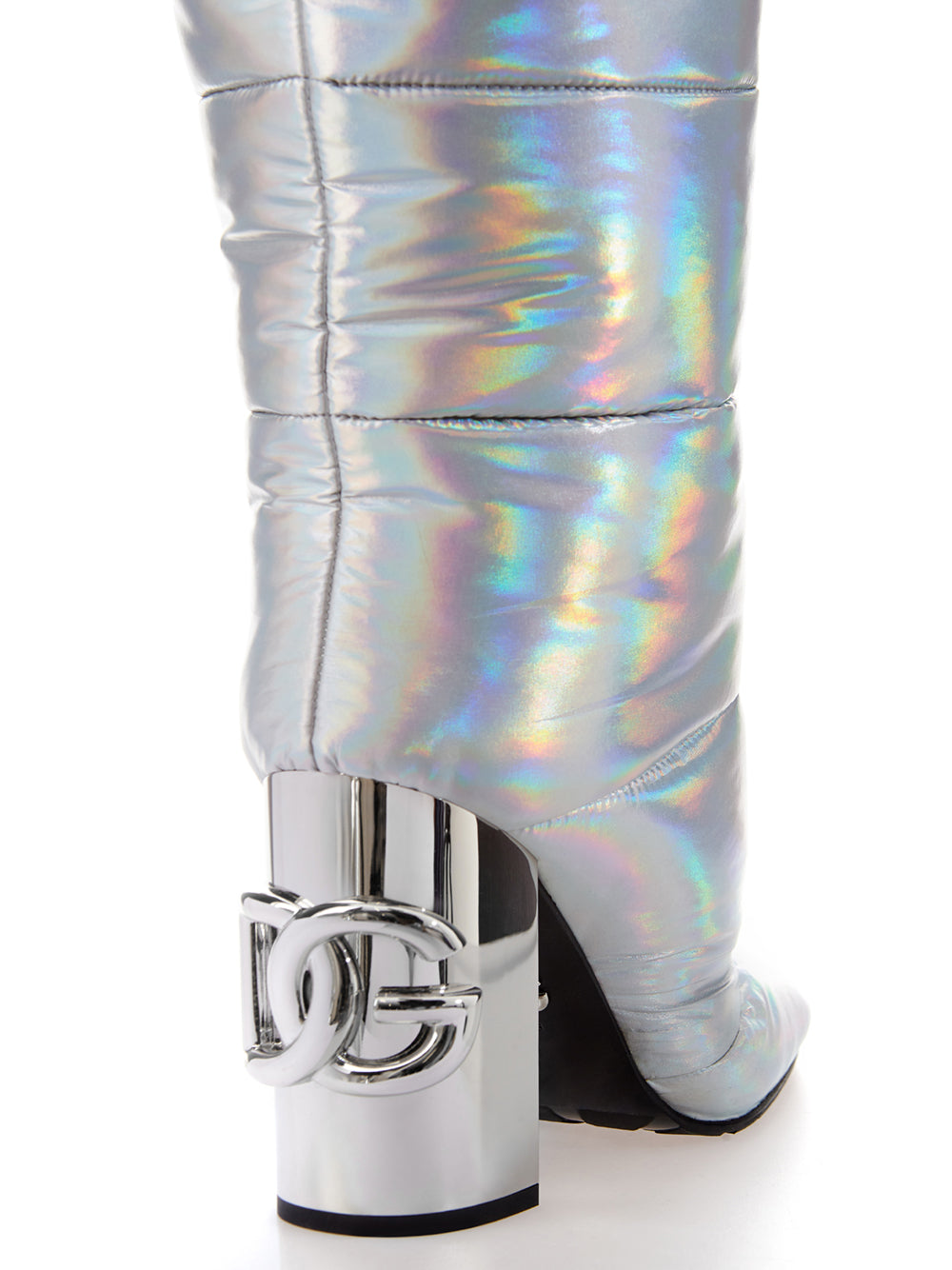 Quilted Silver New Jackie Boots