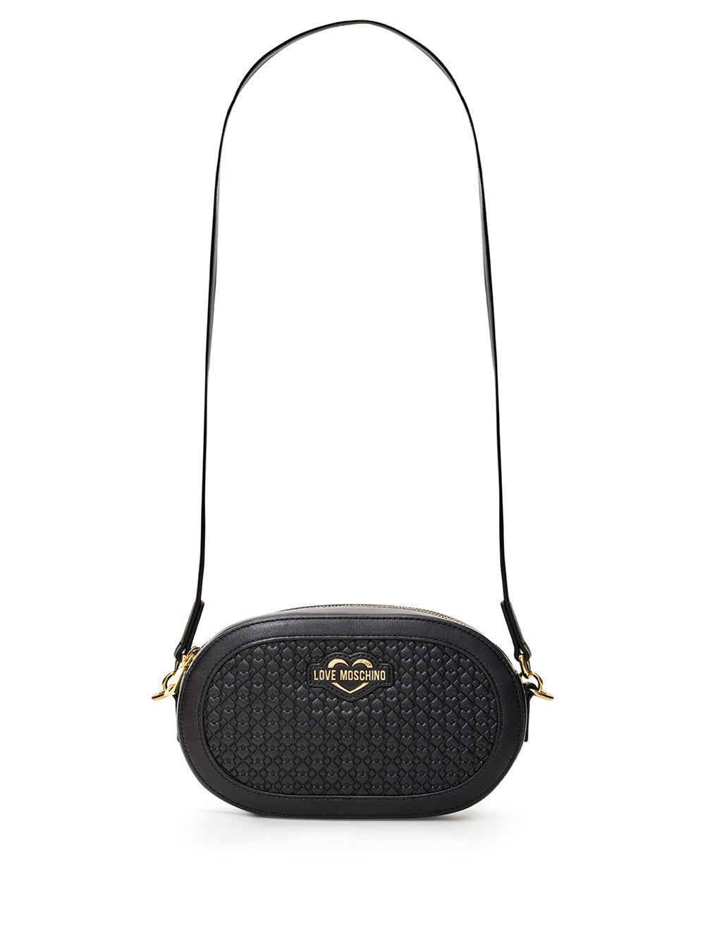 'Valentina' Shoulder Black Bag with Logo