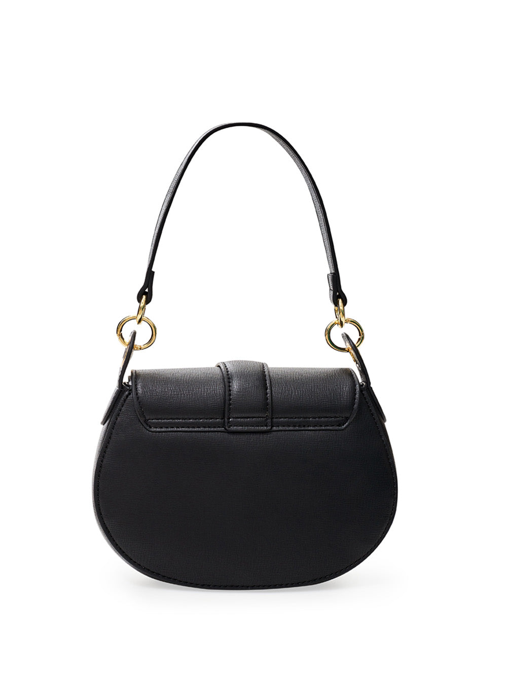 'Heart' Shoulder Bag in Black with Logo