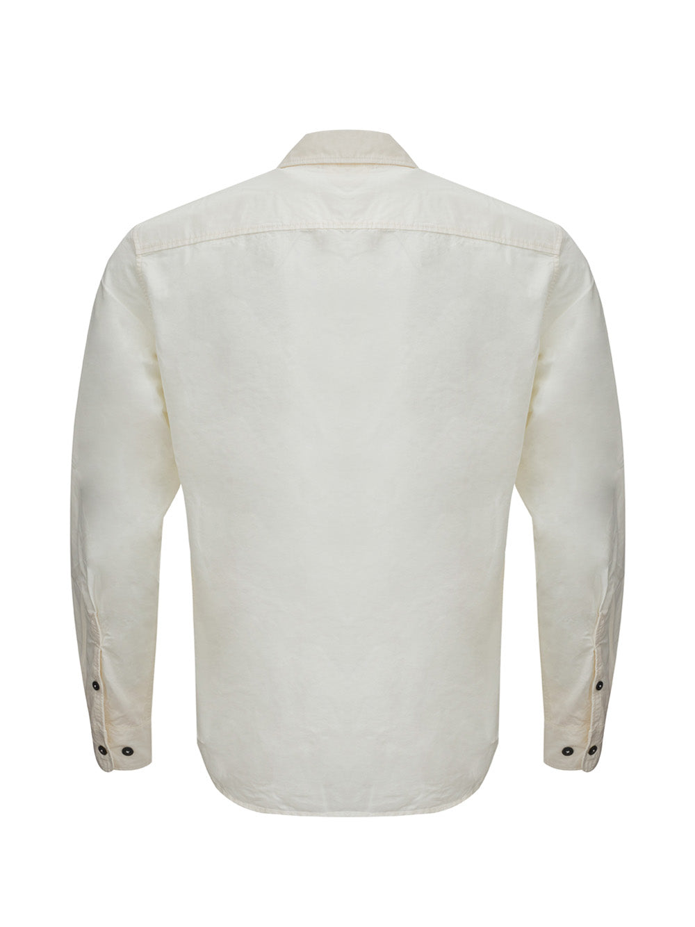 White Cotton Overshirt with Logo