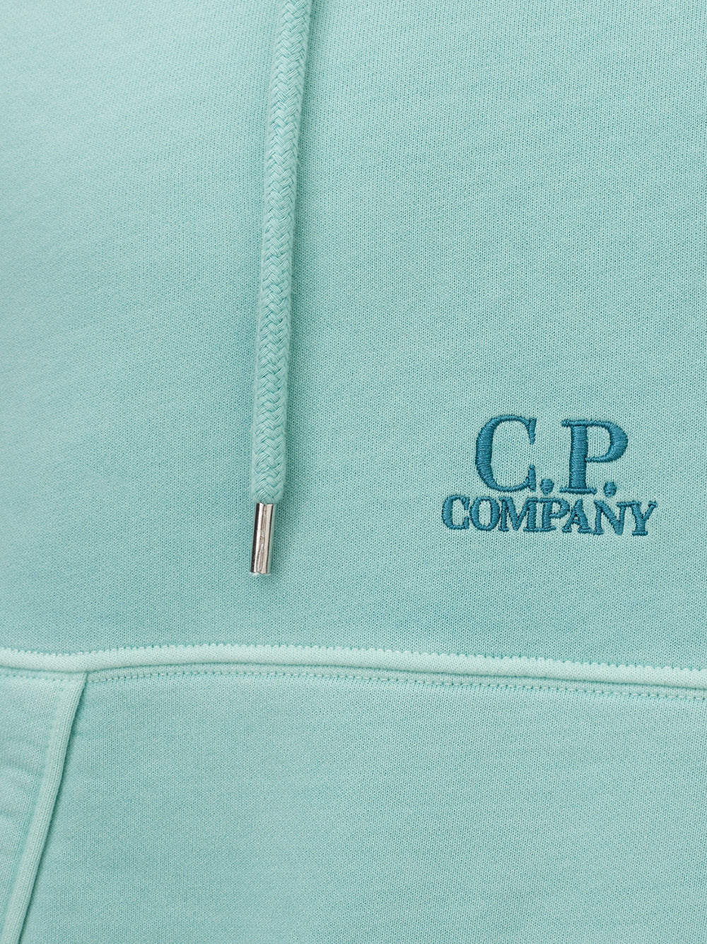 Acquamarina Cotton Hooded Sweatshirt with Logo