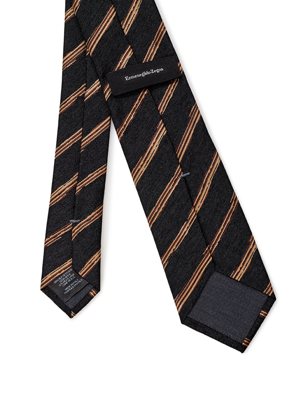 Black Regimental Silk Tie