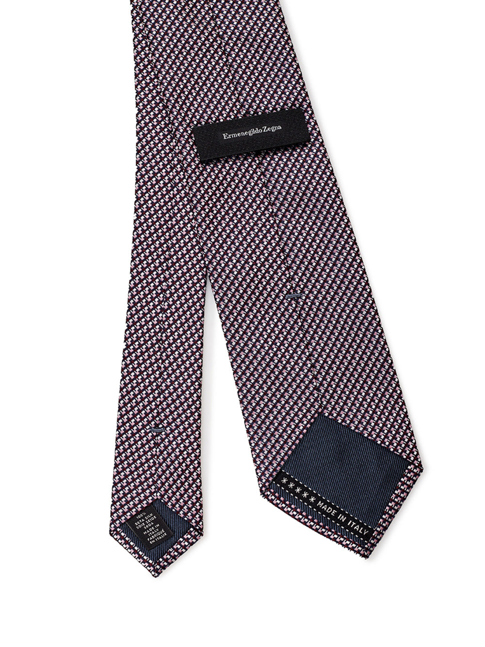 Printed allover silk tie