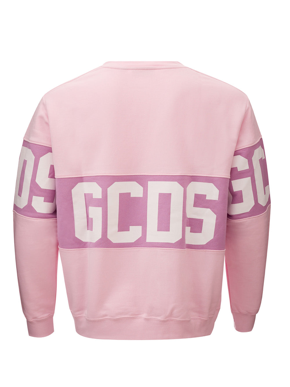 Pink Cotton Sweatshirt with Front Logo