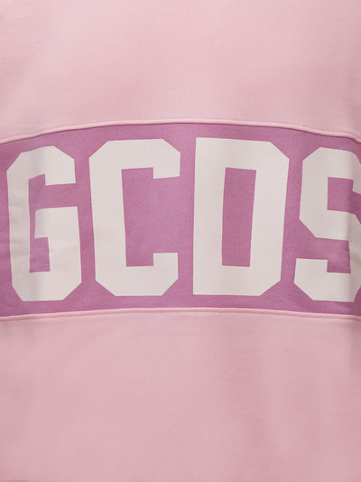 Pink Cotton Sweatshirt with Front Logo