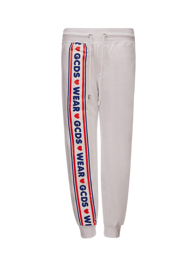 Jogging White Sweatpants with Logo