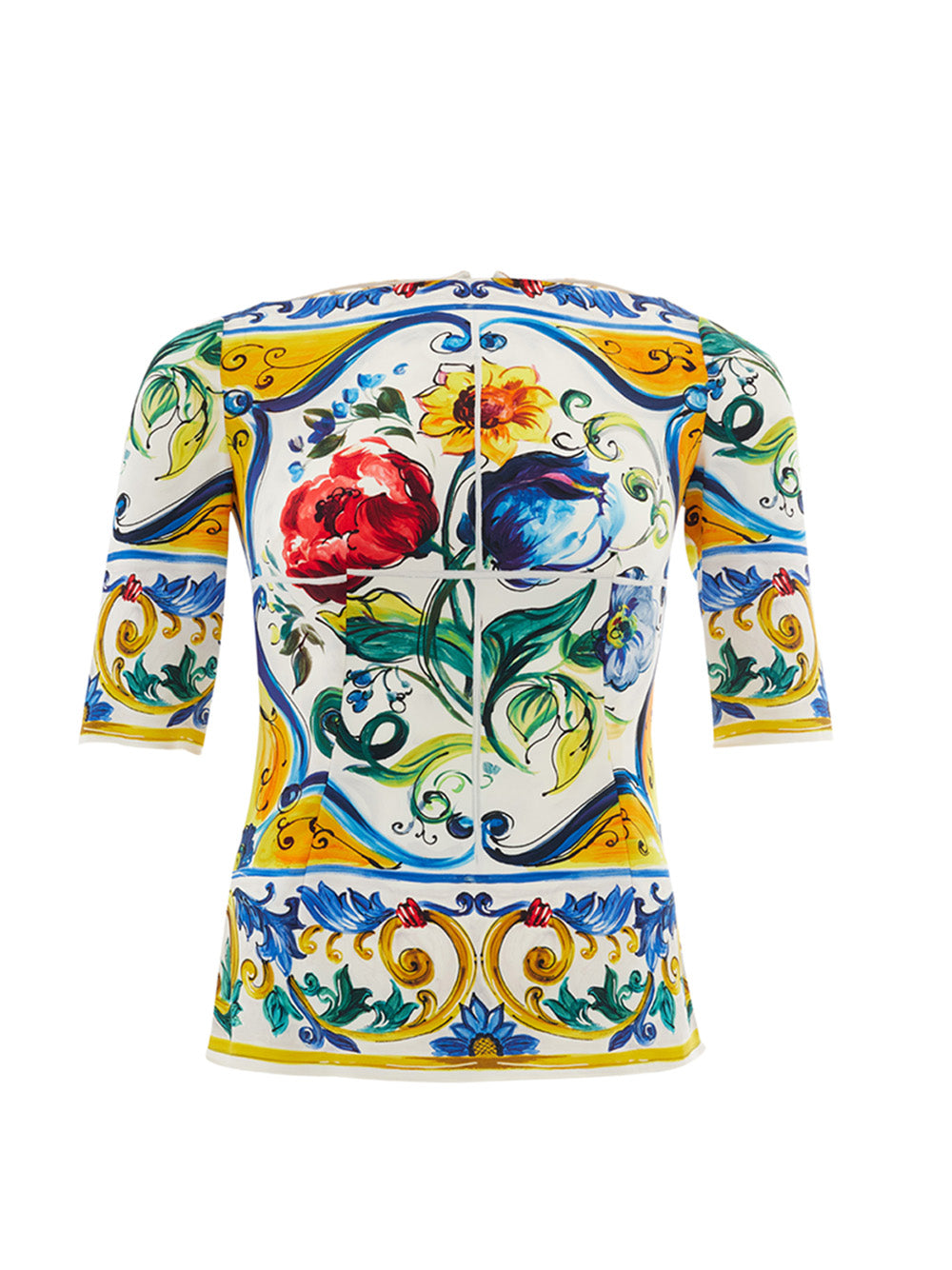 Majolica Multicolor Print Top