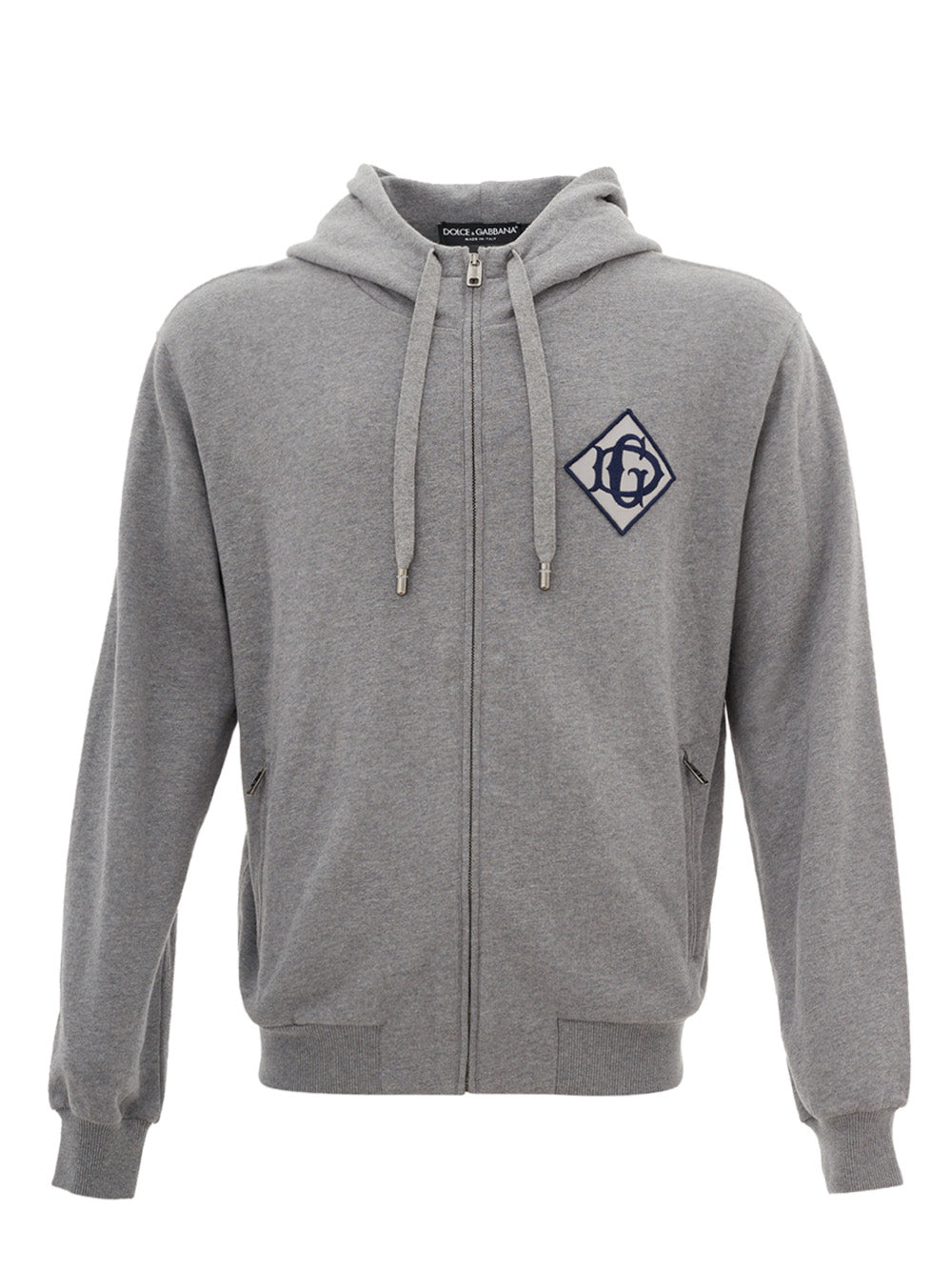 Hooded Zipped Grey Sweatshirt