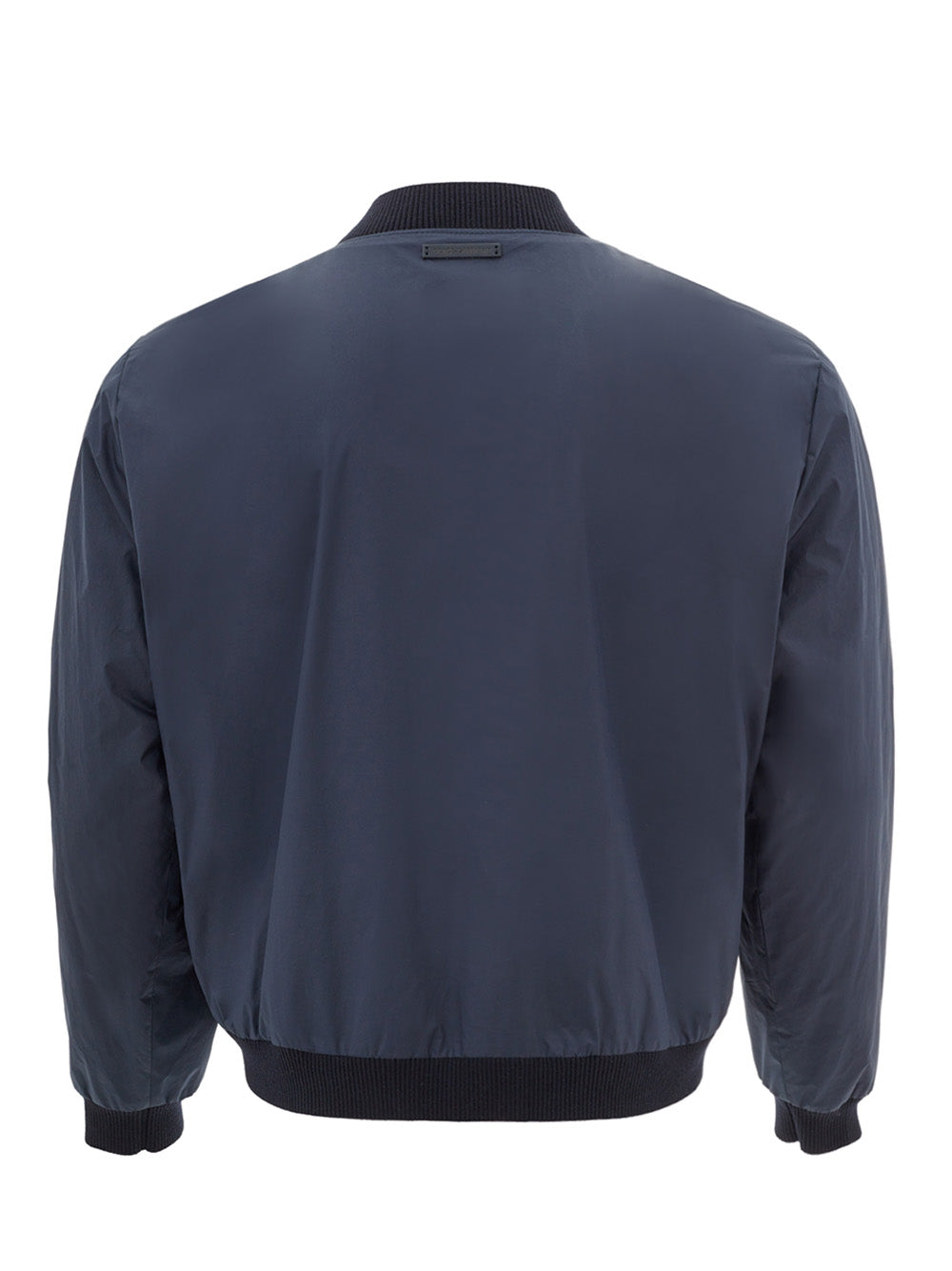 Cashmere Blend Reversible Blue Bomber Jacket