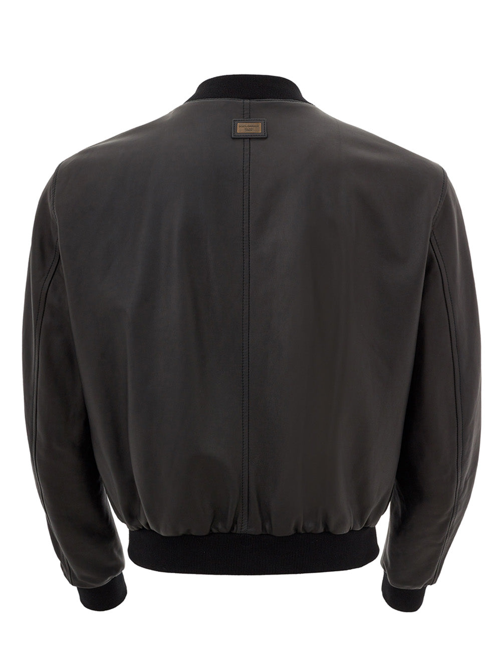 Black Leather Bomber Jacket