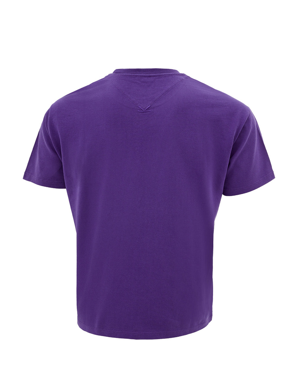 Purple Cotton T-Shirt with Front Print