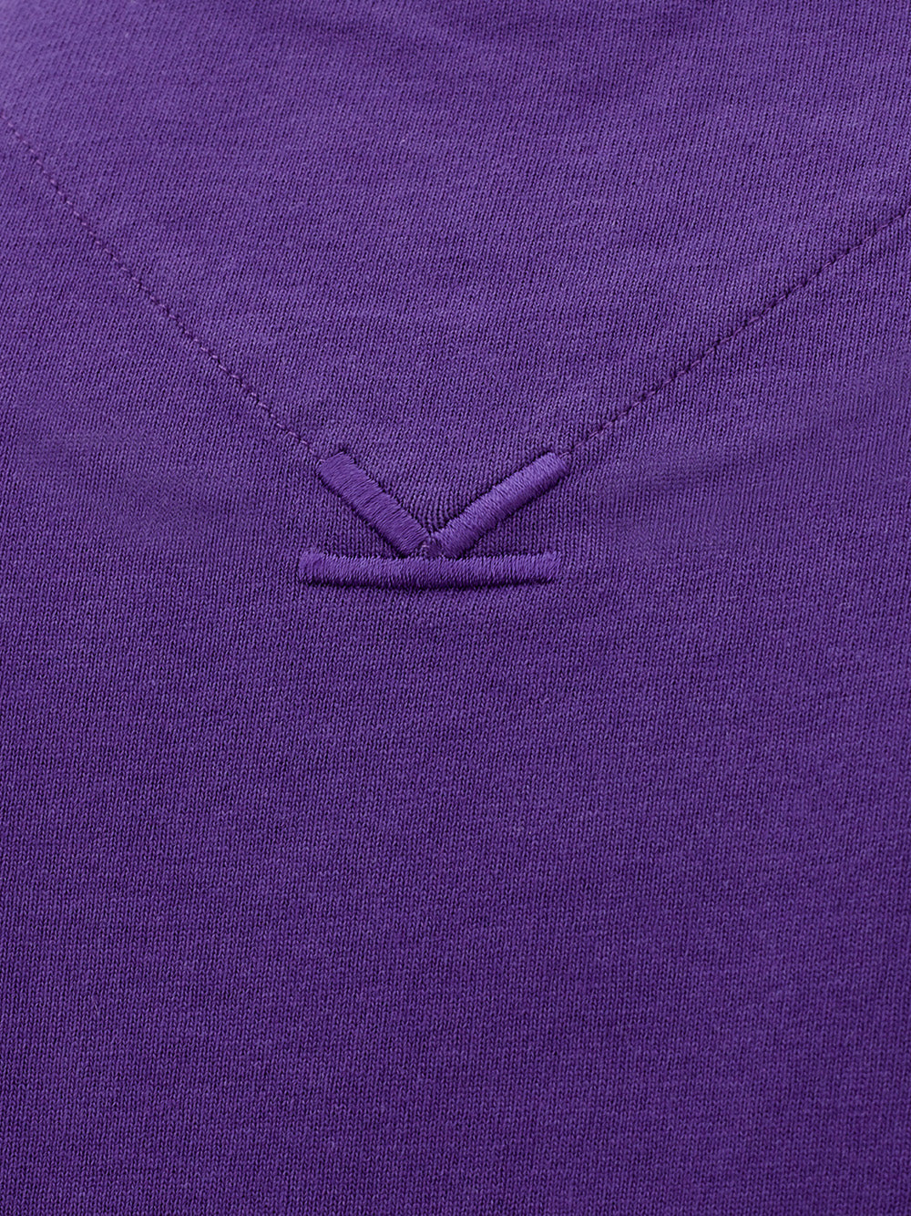 Purple Cotton T-Shirt with Front Print