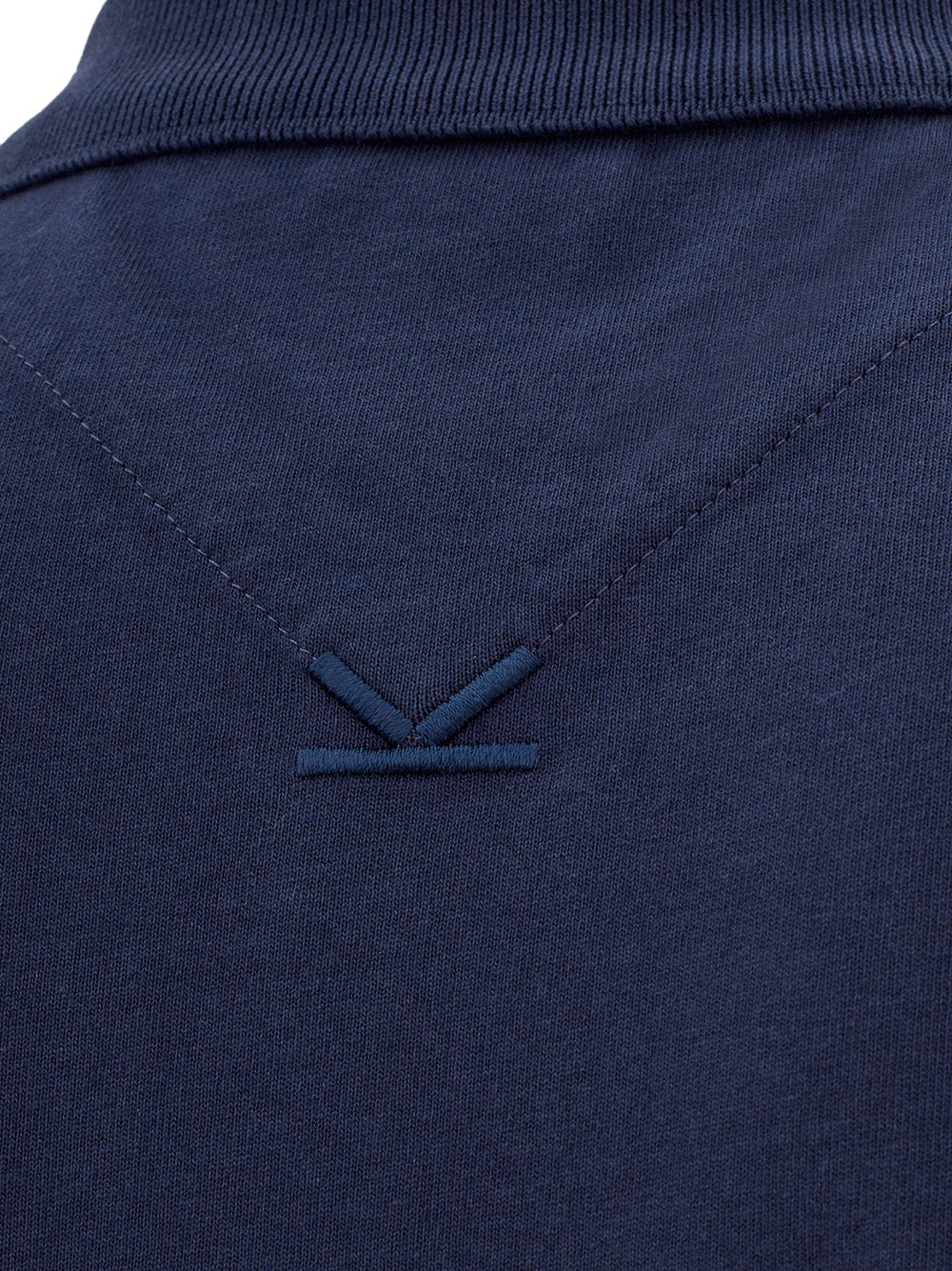 Blue Cotton Polo Shirt with Logo