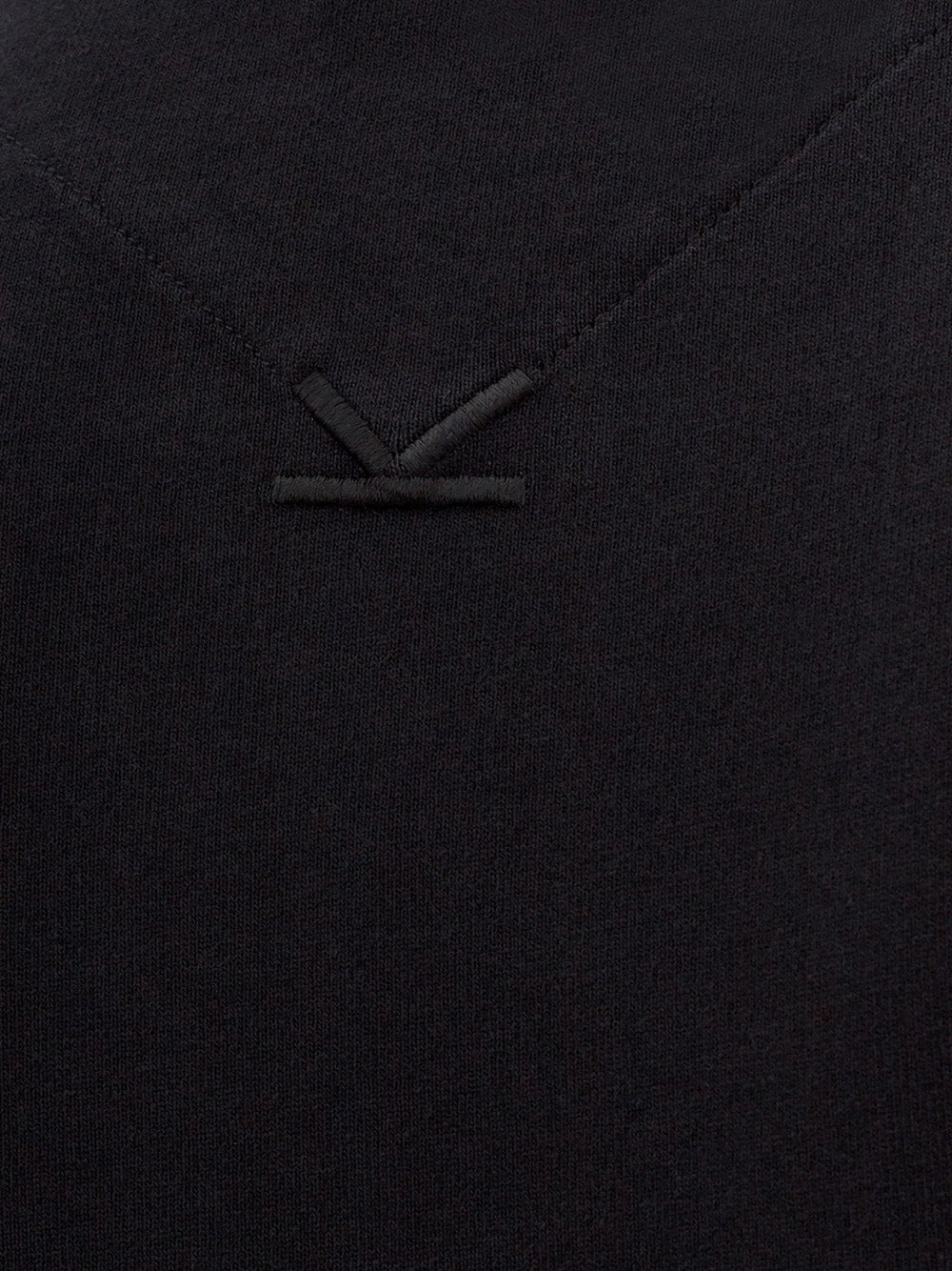 Black Cotton Polo Shirt with Logo