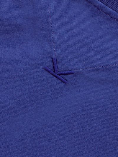 Violet Cotton T-Shirt with Logo on Sleeves