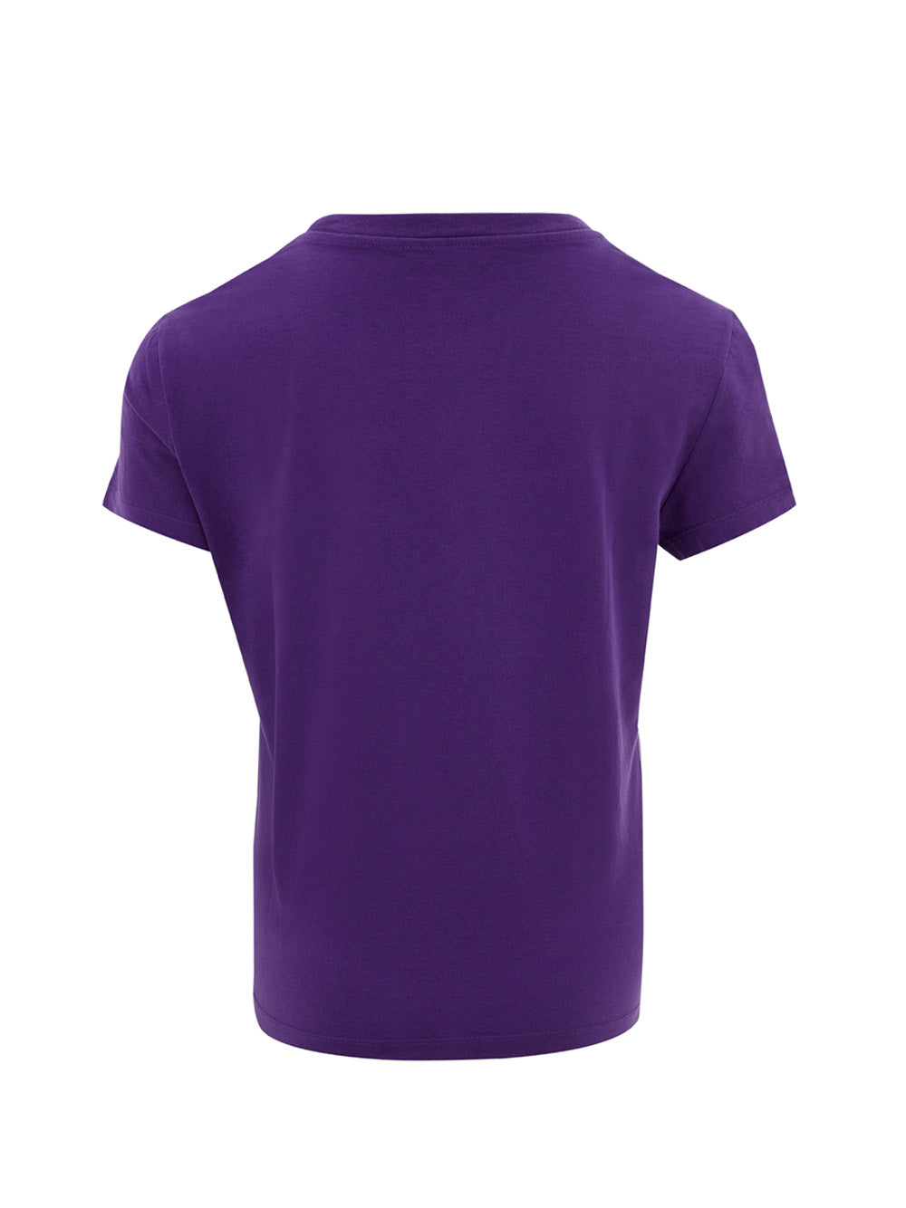 Purple Cotton T-Shirt with Front 'Eye' Contrasting print