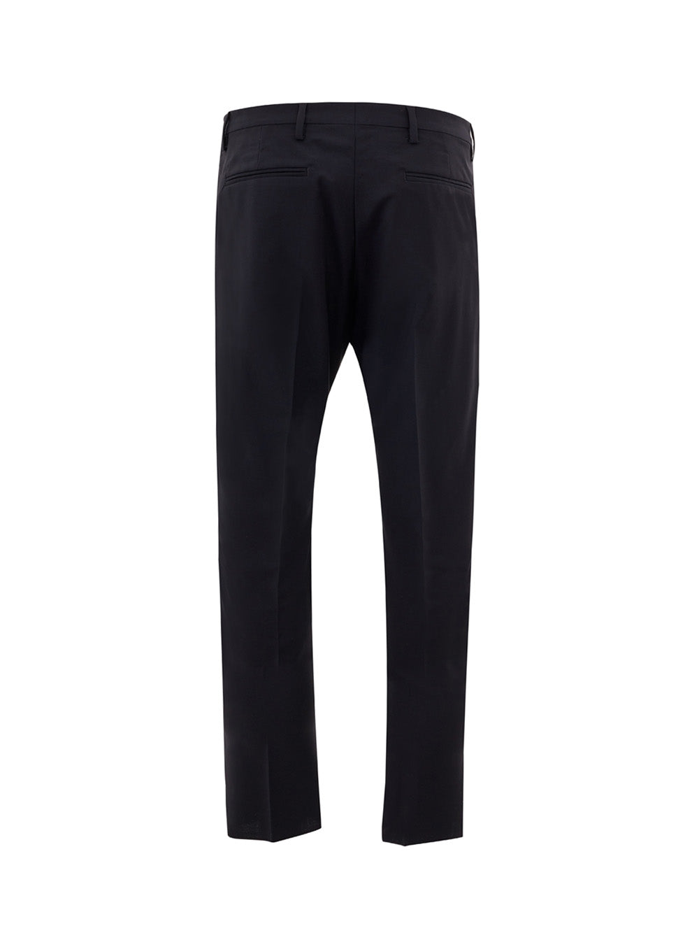 Tailored Wool Blend Blue Trousers