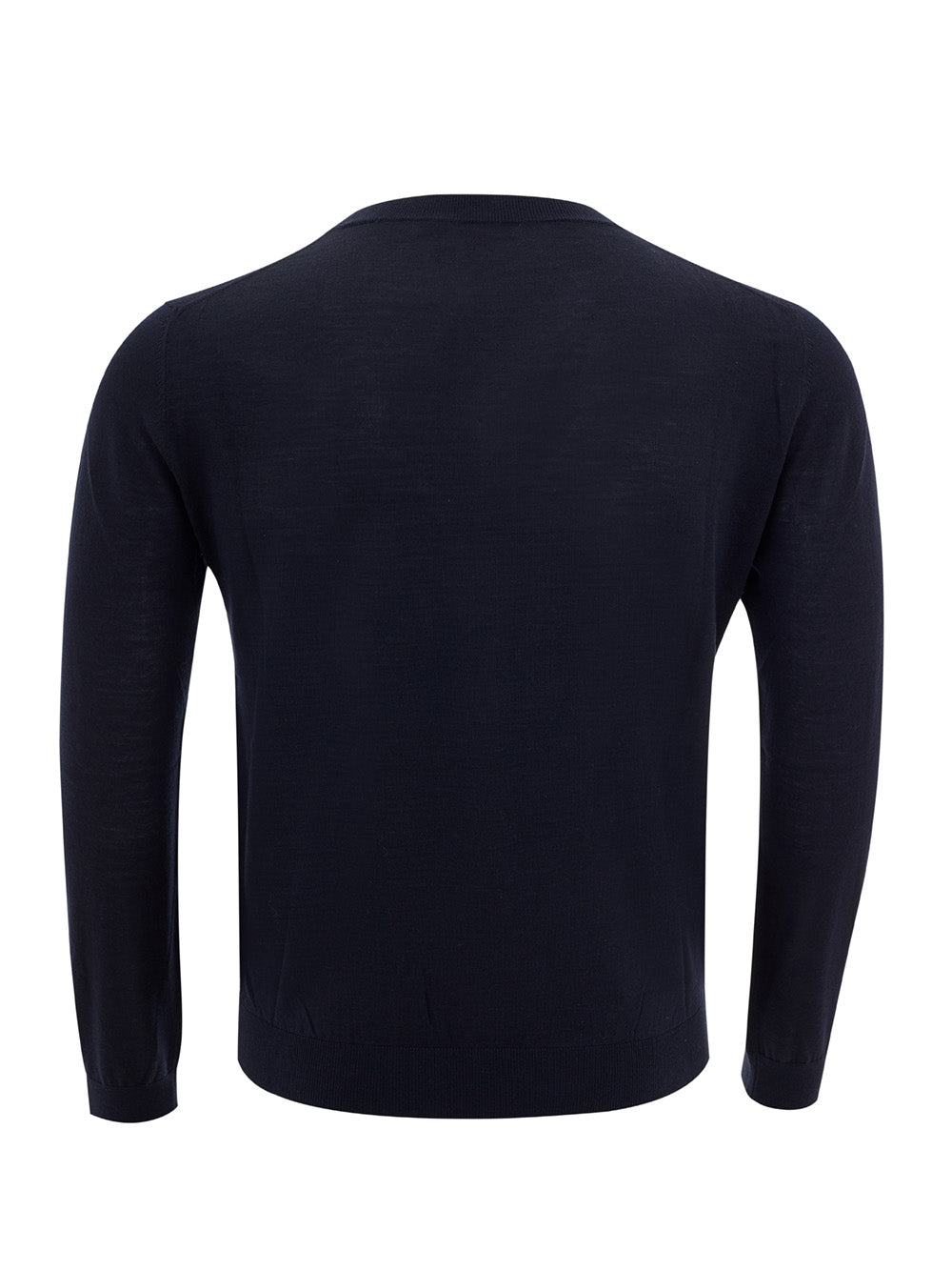 Basic Blue Round neck Wool Jumper