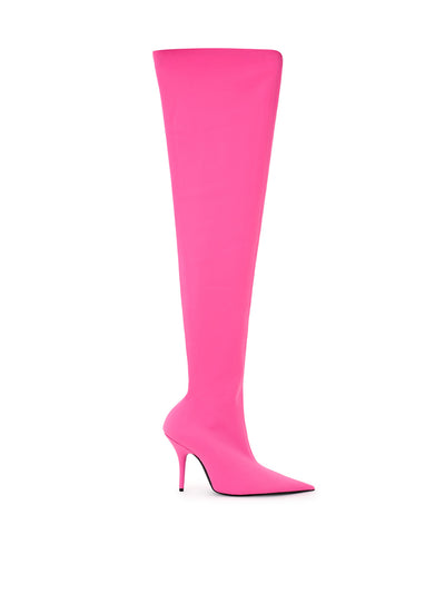 Over The Knee Neon Pink Boot