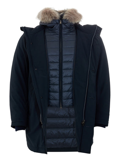 Quilted Coat in Tech Fabric