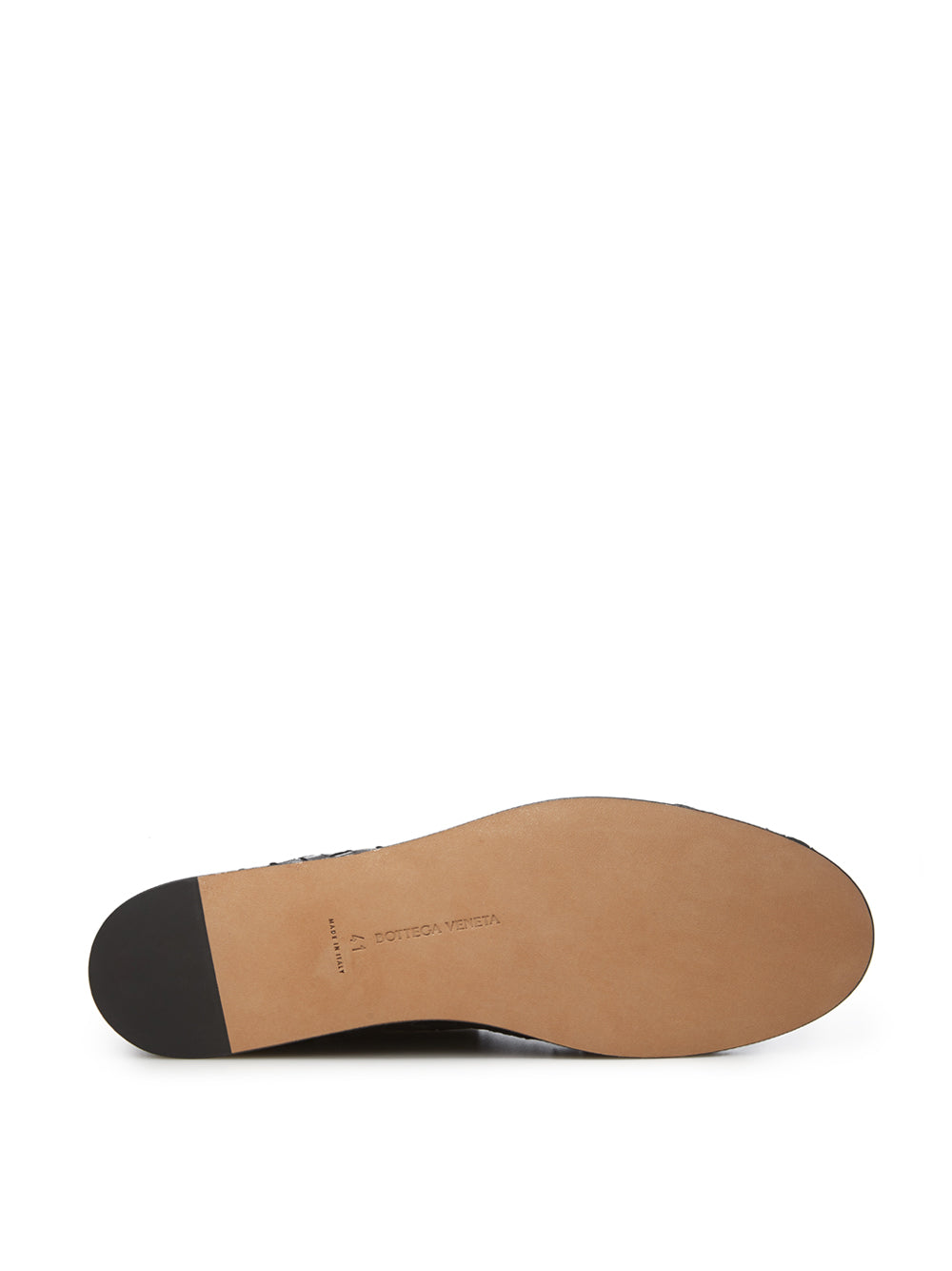 Black Leather Intreccio Slip On