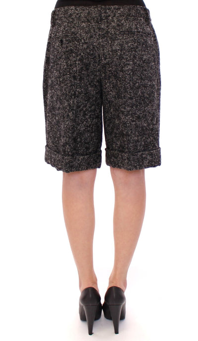 Gray wool shorts pants