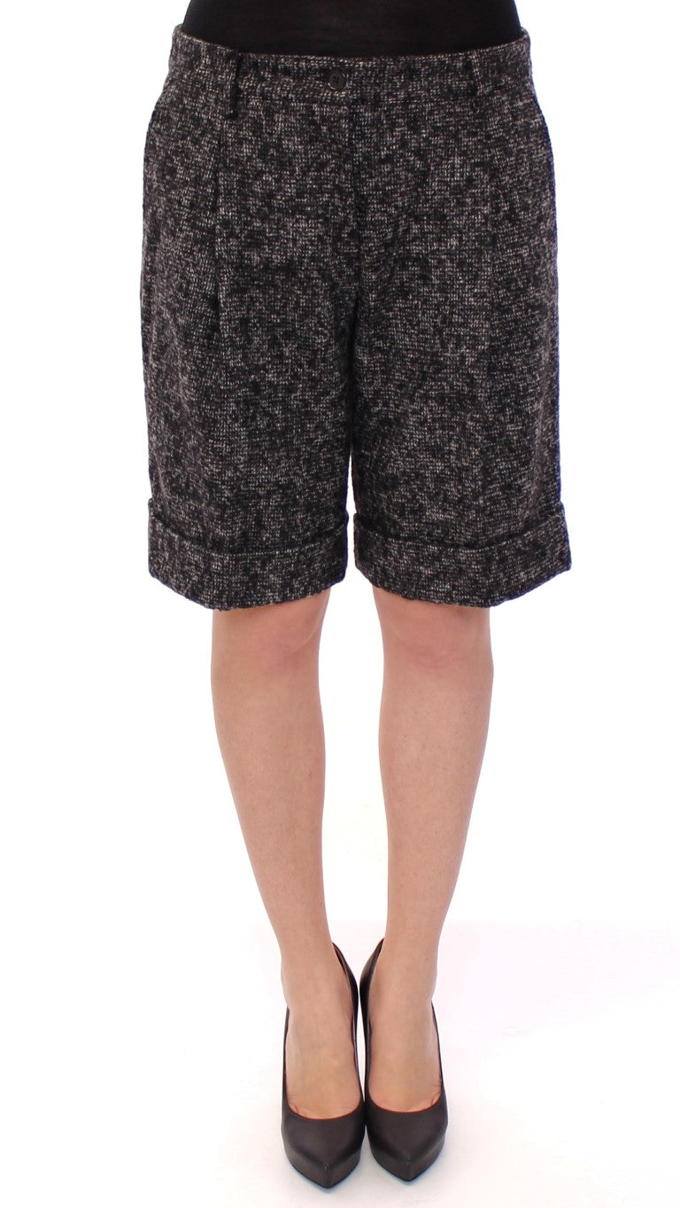 Gray wool shorts pants