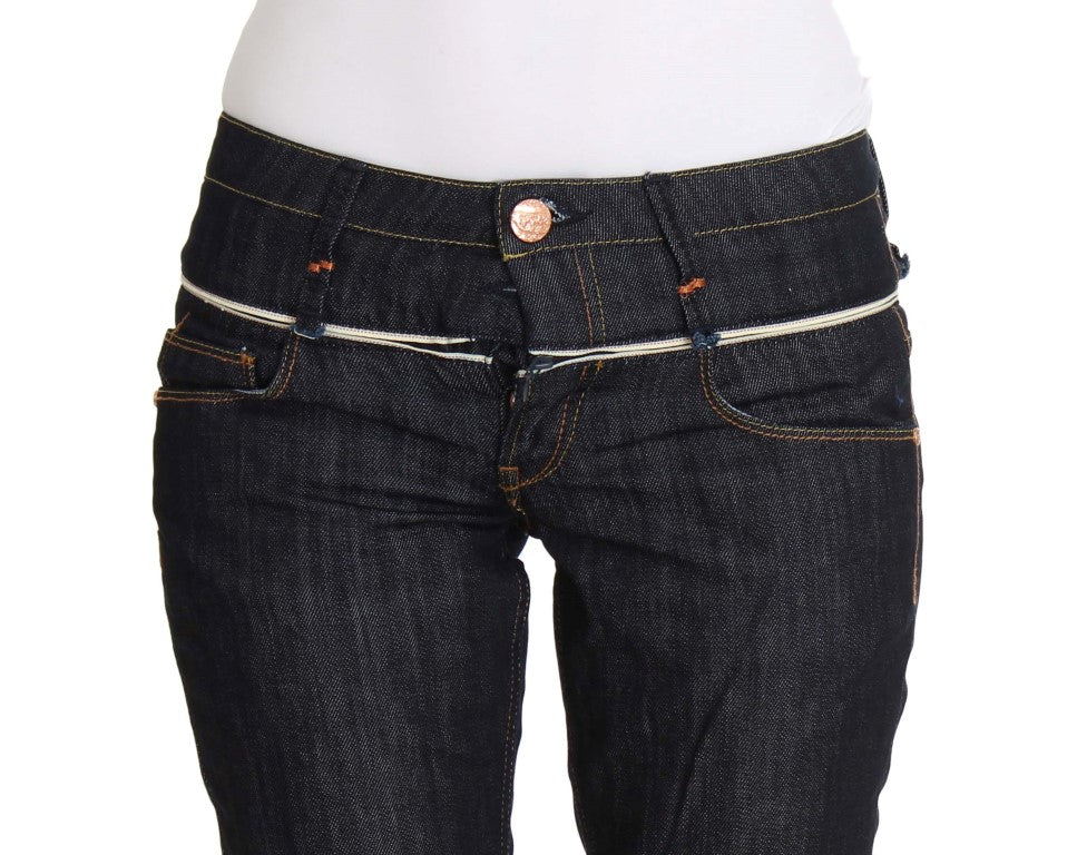 Blue Denim Cotton Bottoms Straight Fit Jeans