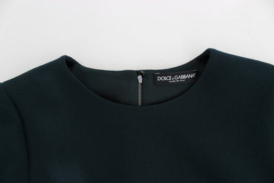 Green 3/4 sleeve wool blouse