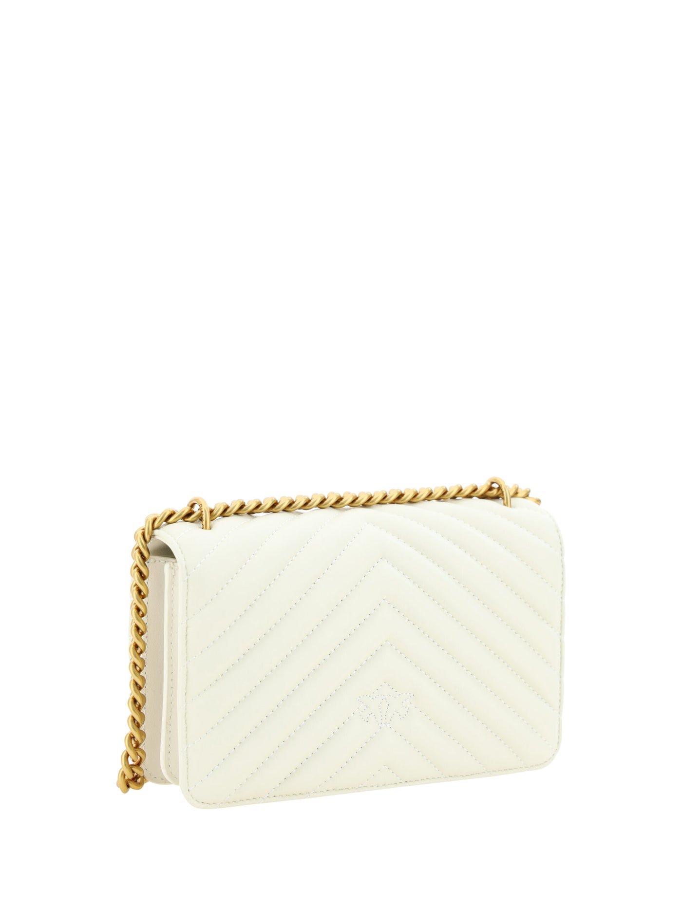 White Calf Leather Love One Mini Shoulder Bag