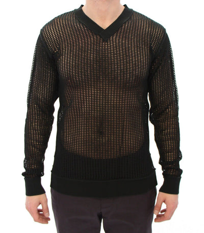 Dark Green Runway Netz Pullover Netted Sweater