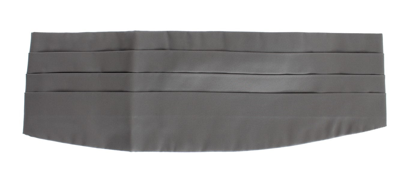 Gray Waist Belt Silk Cummerbund