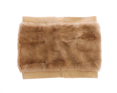 Beige MINK Fur Scarf Foulard Neck Wrap