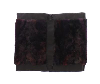 Purple MINK Fur Scarf Foulard Neck Wrap