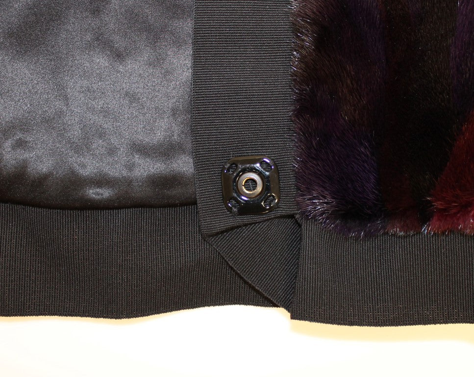 Purple MINK Fur Scarf Foulard Neck Wrap