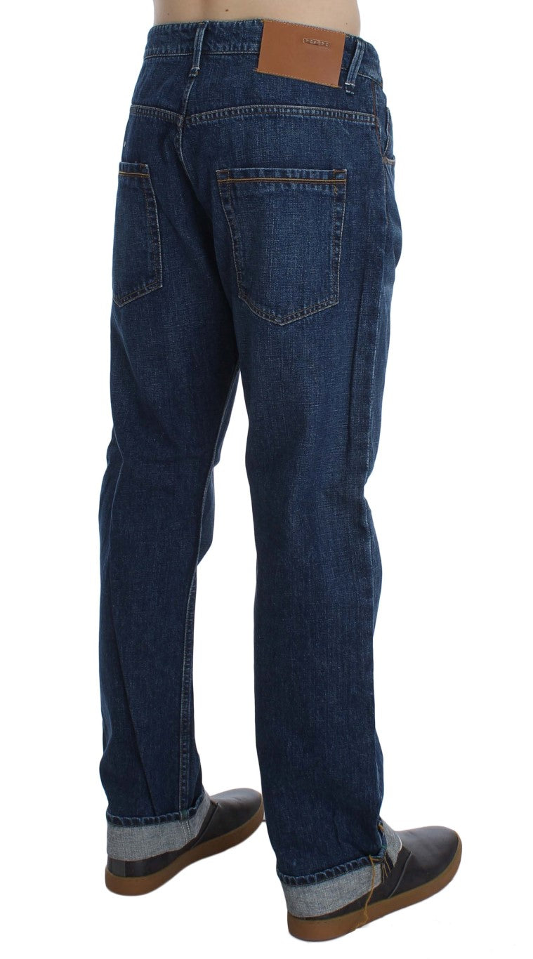 Blue Wash Cotton Baggy Loose Fit Jeans