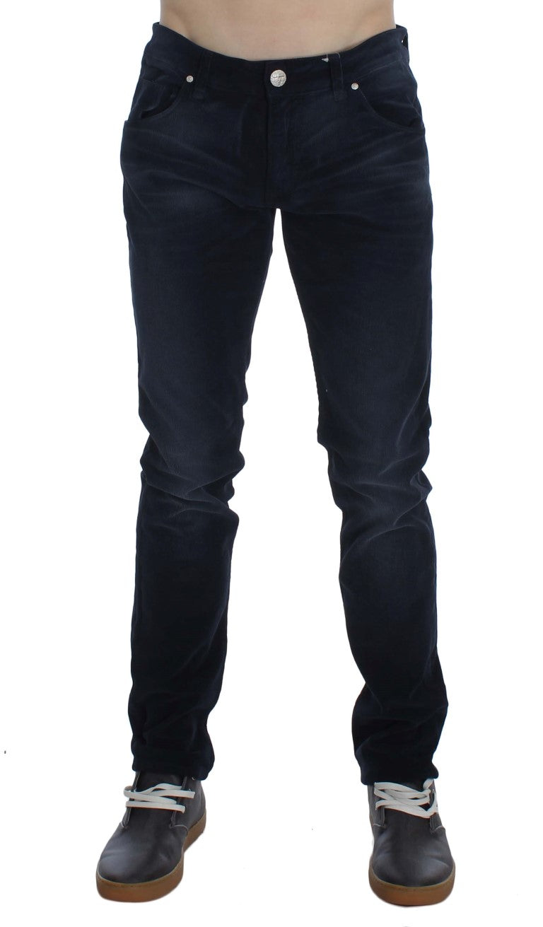 Blue Wash Cotton Stretch Slim Fit Jeans