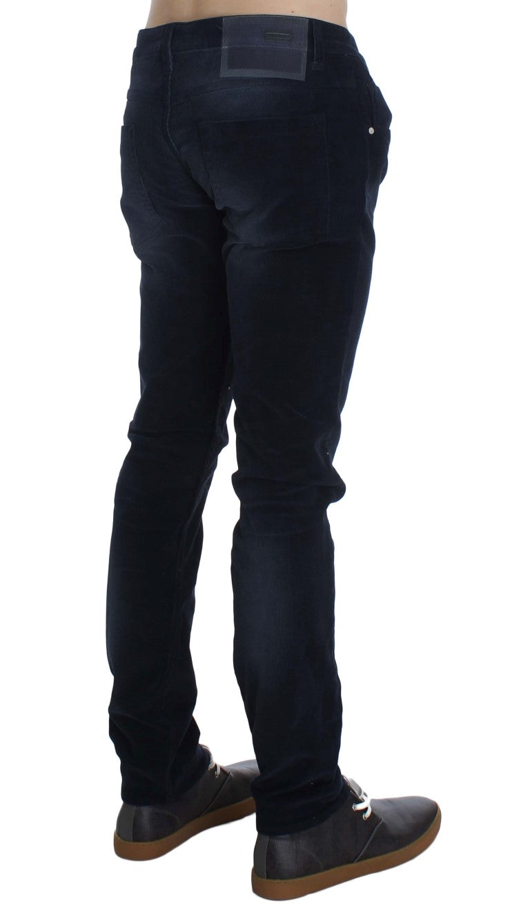 Blue Wash Cotton Stretch Slim Fit Jeans