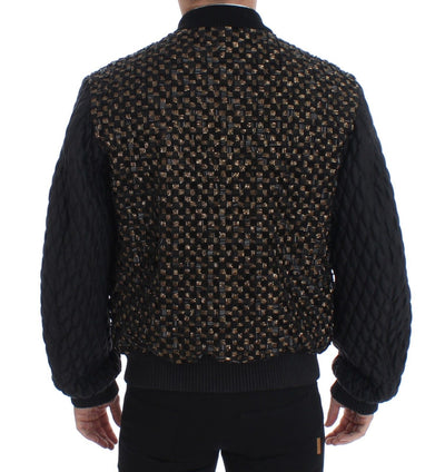 Black Sequined Goatskin Jacket